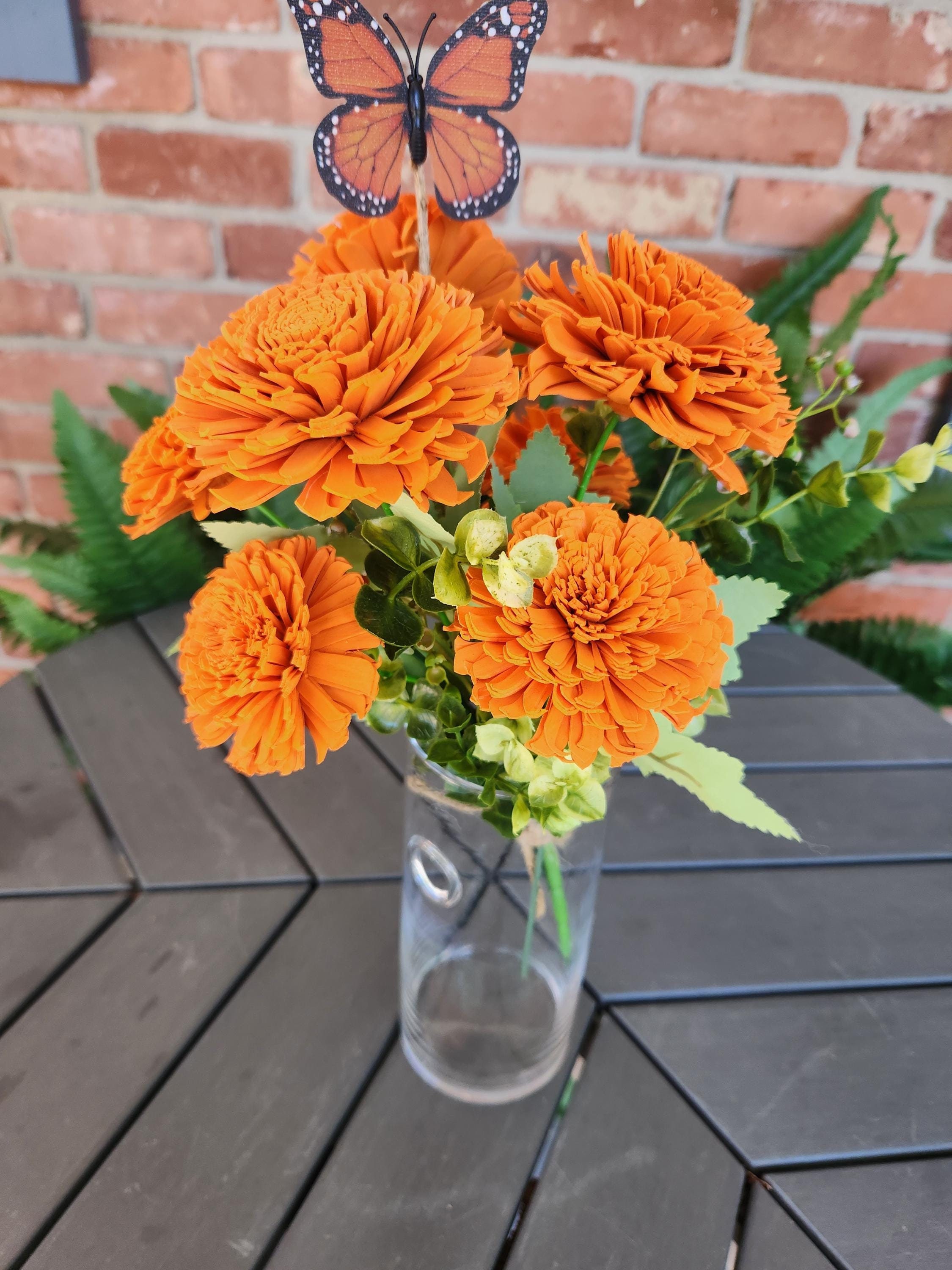 Day of the Dead Marigolds Wood Marigolds Marigold Bouquet Diwali Marigolds ecofriendly flowers Wood Flowers MARIGOLDS