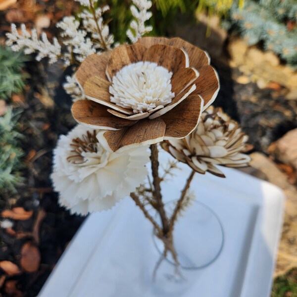 Wood Flower Bouquet Etsy