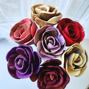 Wood Roses / Mother's  Day Flowers / Anniversary Flowers / ecofriendly flowers / 5th Anniversary flowers / birthday flowers /  MIXED BARK