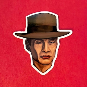 Oppenheimer Vinyl-Aufkleber Cillian Murphy Laptop Aufkleber 3 Zoll glänzend