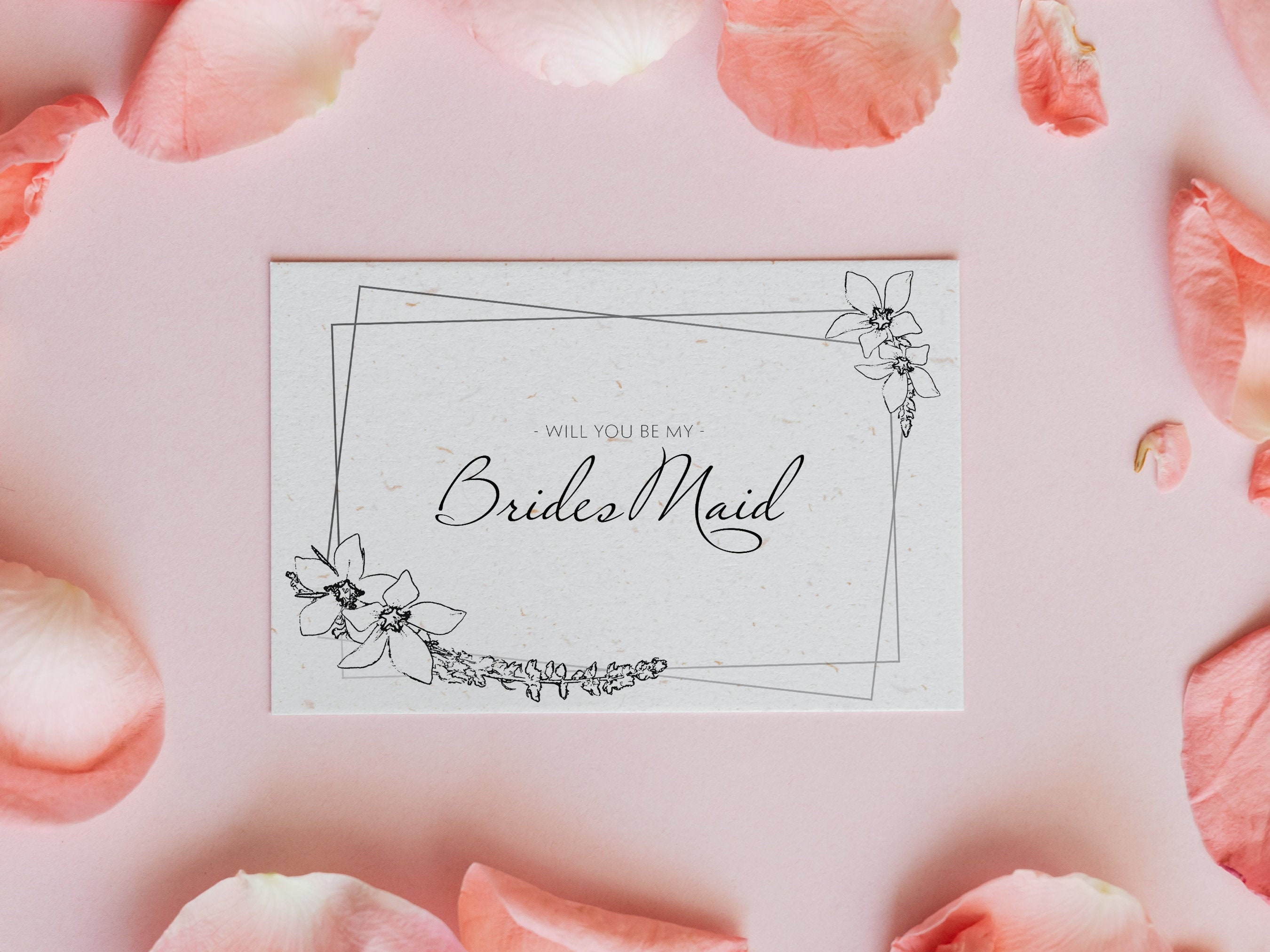 Bridesmaid Proposal Card Printable Will You Be My