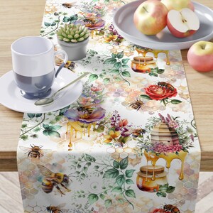 Bumble Bee Decor - Table Runner, Honey Bee Decor, Spring Runner, Bee Kitchen Decor, Summer Table Runner, Bee Baby Shower, Garden Gift Basket