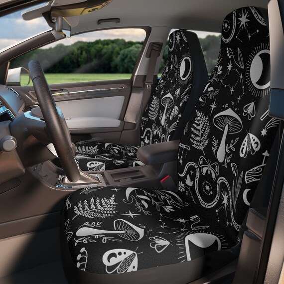 Buy Black Magical Forest Car Seat Covers Witchy Dark Moon and Sun