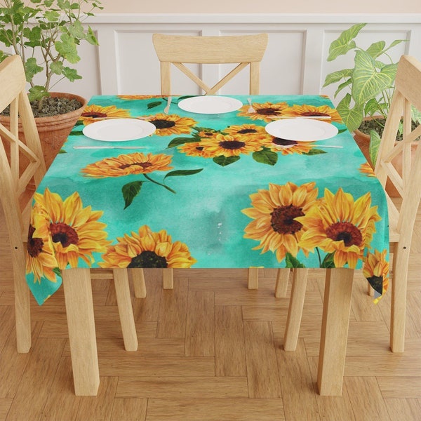 Turquoise Tablecloth - Etsy