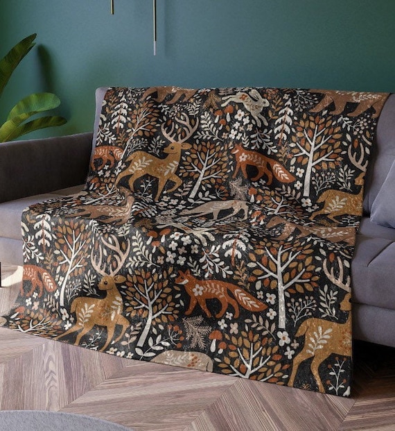 Antelope print throw blanket new arrivals
