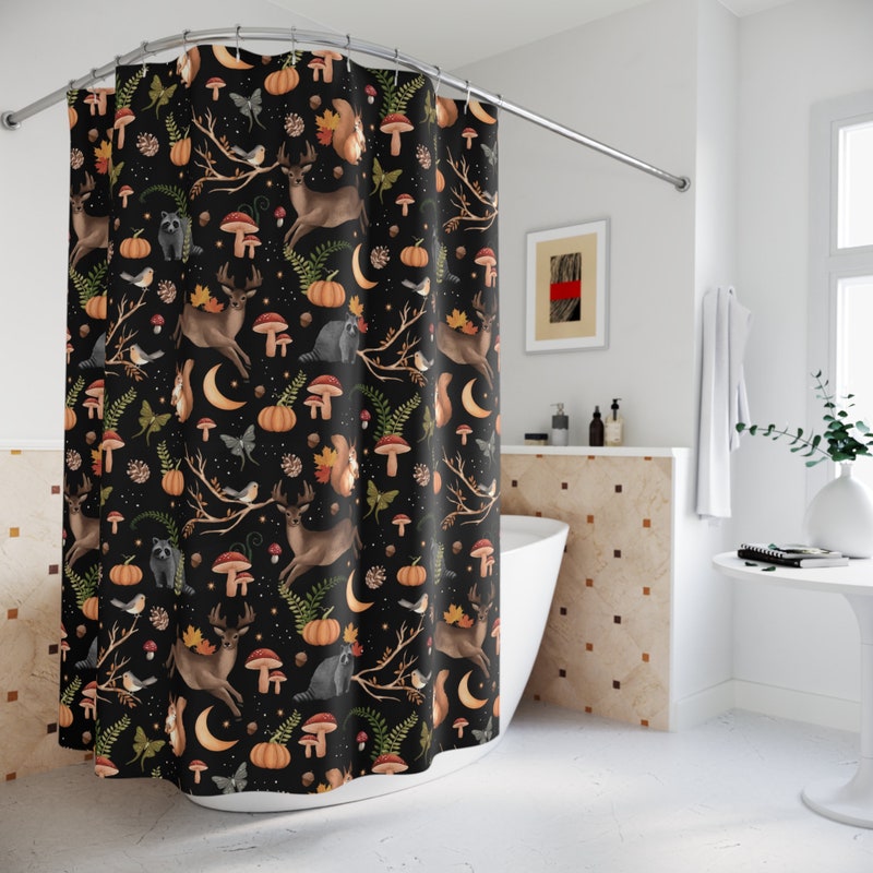 Fall Shower Curtain - Etsy