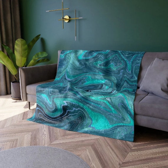 Soft teal throw blanket hot sale