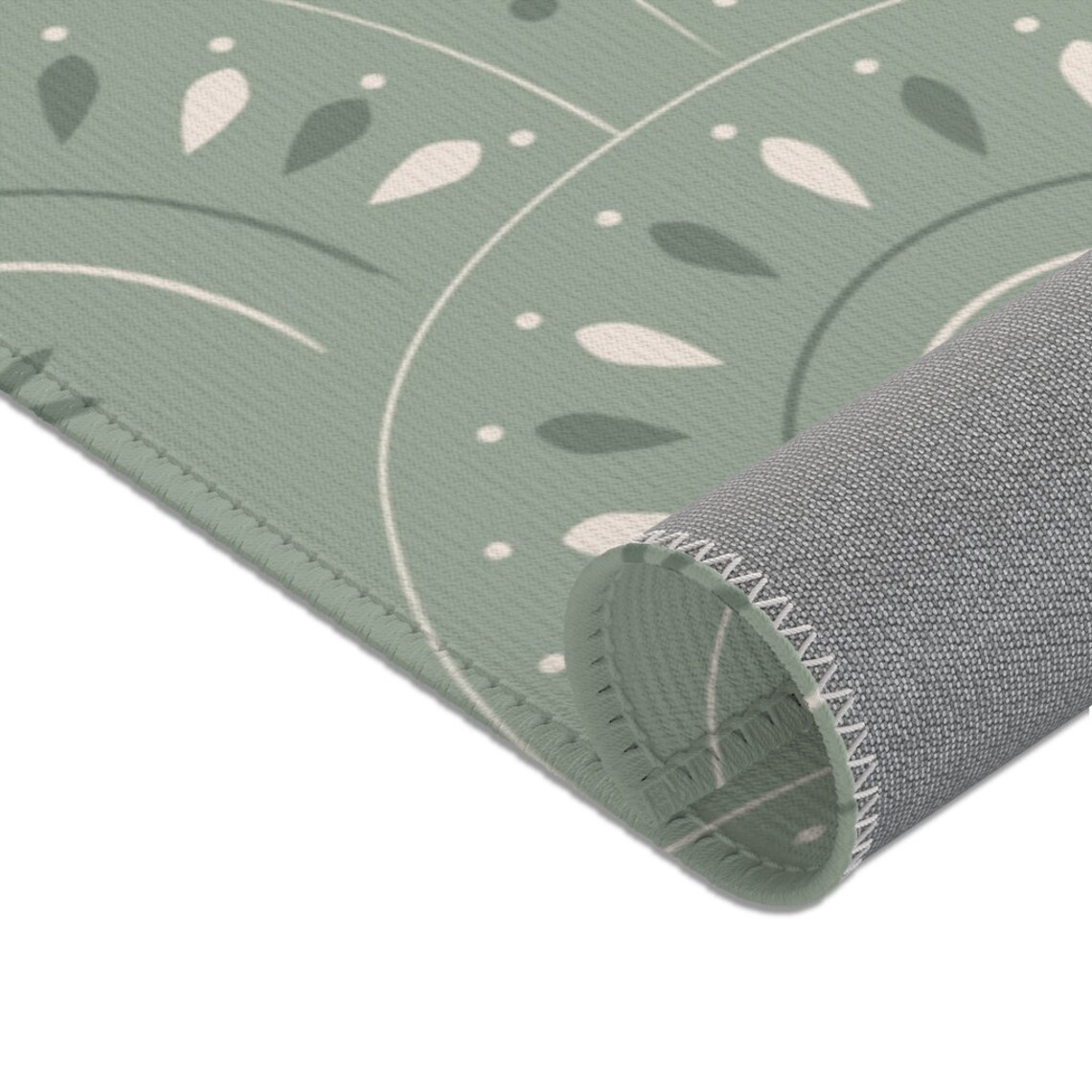 Sage Green Area Rug Boho Rainbow Rug Minimalist Green Rug - Etsy