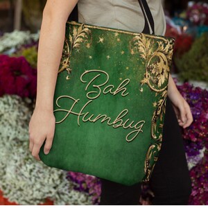 Bah Humbug Tote Bag - Christmas Gift Exchange, White Elephant, Secret Santa, Gift for Cranky Grumpy Old Man, Funny Gag Gift