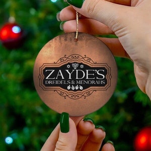 Zayde Gift Ornament - Hanukkah Ornament, Funny Jewish Grandpa Gift
