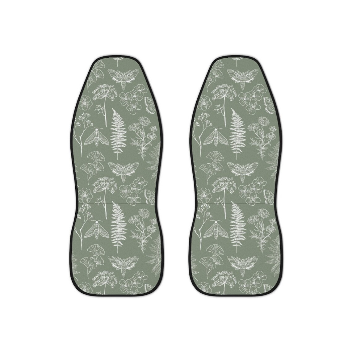 Sage Green Car Seat Covers Boho Moth Car Accessories Forest Etsy