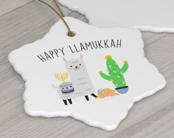 Happy Hanukkah Ornament - Happy Llamakkah Cute Jewish Ornament For Jewish Friend