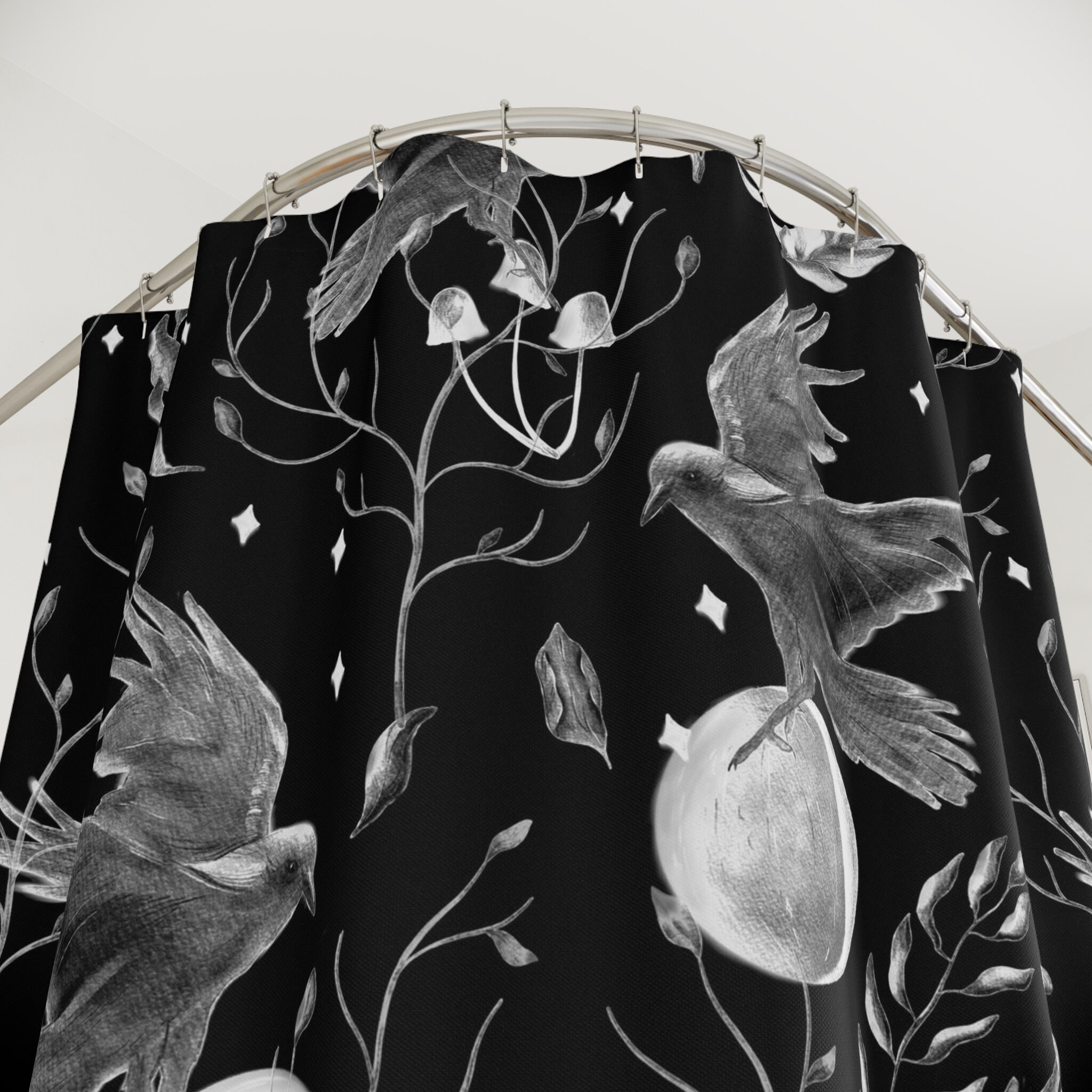 Obsidian Drake Shower Curtain NCU0NTV944
