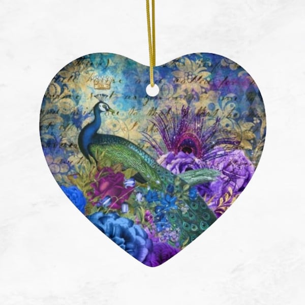 Peacock Ornament Etsy