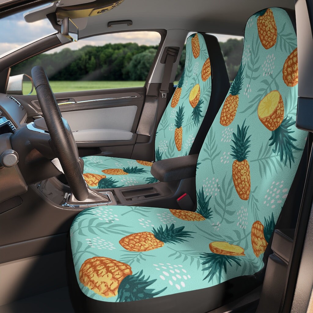 2 pièces Crochet de dossier de siège de voiture à détail d'ananas