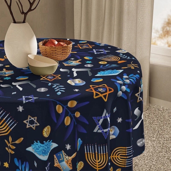 Hanukkah Tablecloth Etsy