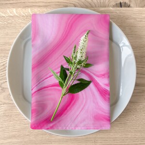 Bubblegum Pink Napkins Cloth - Pink Girls Party Table Decorations Dinner Napkins