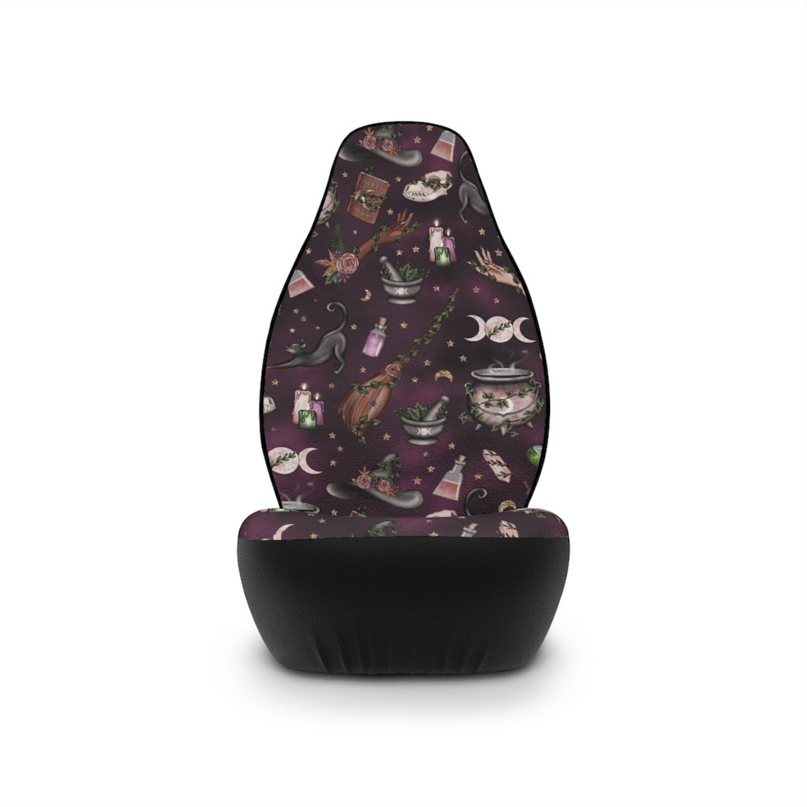 Dark Witchy Car Seat Covers Purple Woodland Witch Car Seat Etsy