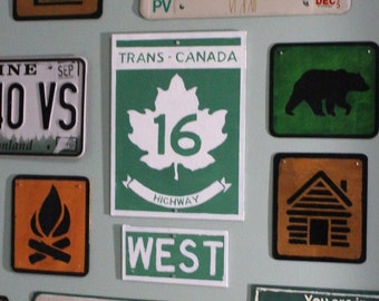 Canadian Highway Sign Decor - BC-16 - Vintage Wood Sign