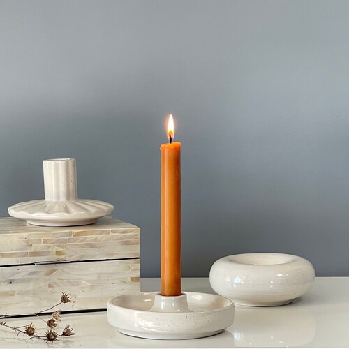 Nordic Style Ceramic Candle Holder Desktop Decor Minimalist Etsy