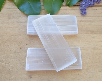 Small Selenite Charging Plate, Gypsum, Cleansing, Energy Work, Crystal Home Decor