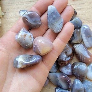 Grey Botswana Agate Tumbles (5 pc)