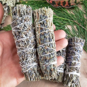 Mugwort & Lavender Smudge Sustainably Wildcraft Harvested in Oregon, Smudge Stick, Smudging Wand
