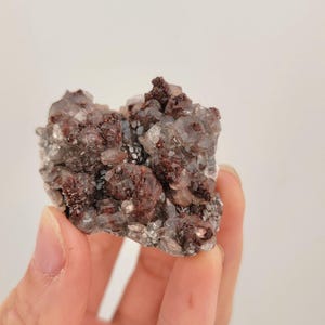 Hematite Included Calcite from Daye, Hubei, China, Dogtooth + Pagoda Calcite Crystals