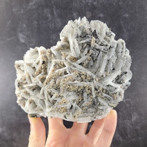 Cleavelandite with Black Tourmaline + Mica from Brazil, Self Standing Display, Druzy Quartz, Crystal Home Decor