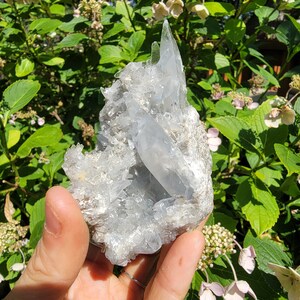 Unique Celestite Cluster from Madagascar, Light Blue Crystal Celestine
