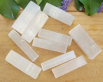 Rough Small Selenite Wand / Cleansing Stick, Gypsum, Cleansing, Energy Work, Crystal Home Decor