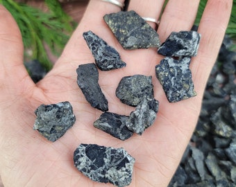 Rough Covellite from Peru, Chalcopyrite, Flashy Blue Indigo Rare Mineral, Chatoyant