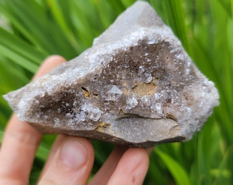 Druzy Smoky Herkimer Diamond Quartz in Matrix from Herkimer County, New York, USA