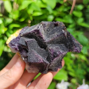 Purple + Blue Fluorite from Erongo Mountains, Namibia, Bicolor Fluorite