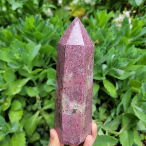 Large Rhodonite Tower With Smoky Quartz From Madagascar, Polished Crystal Display Point