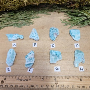 Larimar Tumbles from the Dominican Republic, Larimar Slabs