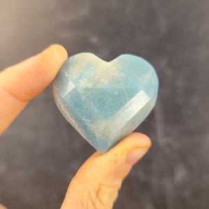 Trolleite Faceted Heart from Brazil, Polished Crystal Hearts