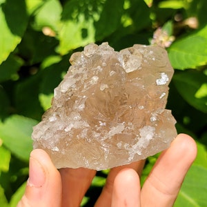 Clear Fluorite with Calcite from Xianghualing Mine, China, UV Reactive Chinese Mixed Mineral Specimen
