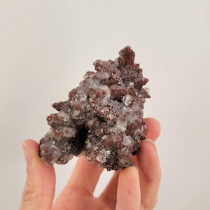 Hematite Included Calcite from Daye, Hubei, China, Dogtooth + Pagoda Calcite Crystals