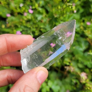 Lemurian Quartz from Columbia, Clear Quartz Point Self Standing, Gem Crystal Clear Single Point Specimen