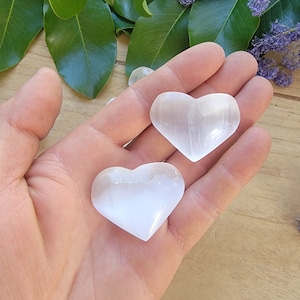 Small Selenite Heart, Gypsum, Cleansing, Energy Work, Crystal Home Decor