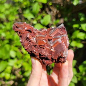 Hematite Included Calcite from Daye, Hubei, China, Red Velvet Calcite Crystals