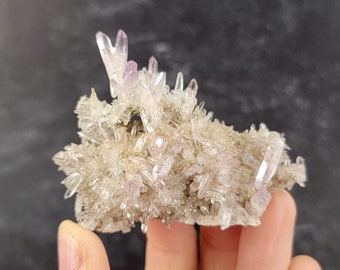 ナミビア、オレンジ川産アメジストクラスター、幻の紫水晶標本ポイント