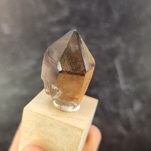 Hematite Included Quartz Point from Orange River, Namibia, Glassy Quartz Points, Red + Black