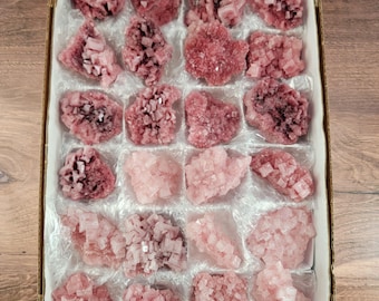 Self Collected Pink Halite Clusters from Searles Lake, Trona, California, Rock Salt, Intuitive Selection, Red, Dark Pink, Bubblegum Color