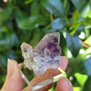 Amethyst Cluster from the Orange River, Namibia,  Phantom Purple Quartz Specimen Point, Africa Amethyst