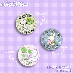 porte-bonheur autocollants | fouineur | moomin | miffy | coquette | porte-bonheur | trèfle | déco | décalcomanie pour ordinateur portable | bouteille d'eau | mignon | papeterie