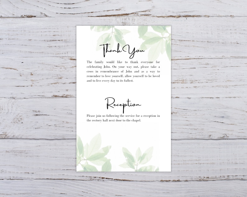 Funeral Program Template | Obituary Program Template | Celebration of