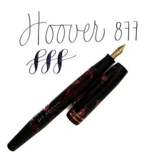 1938 Hoover 877 Marble Burgundy Vintage fountain pen