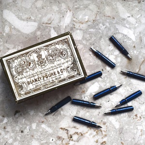 Blanzy Poure & Cie, No. 160 Plume Tremplin Blue Vintage Nib  Calligraphy Pointed Pen